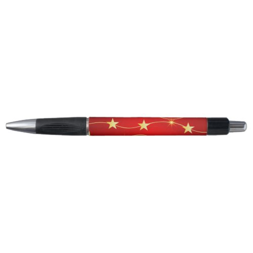 Star Adorned Ruby Red Pattern  Pen