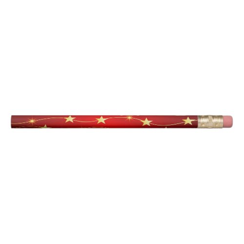Star Adorned Ruby Red Pattern  Pencil