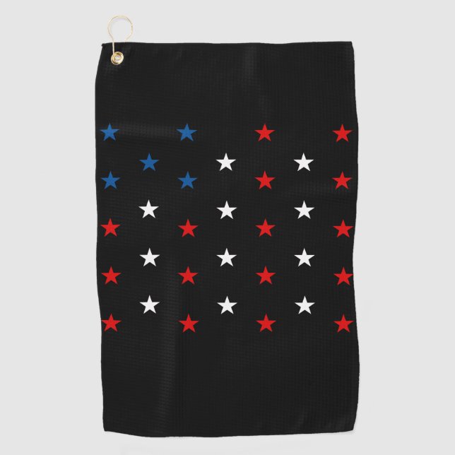 Star American Flag Golf Towel (Front)
