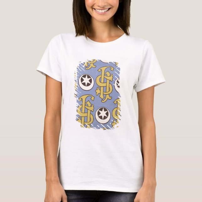 Star and Clef ecclesiastical wallpaper design T-Shirt (Front)