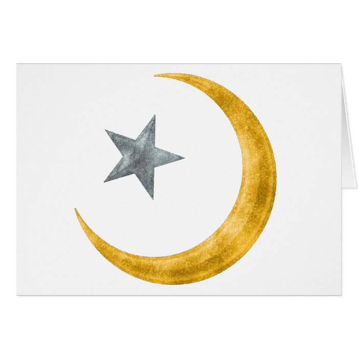 Star and Crescent Greeting Card