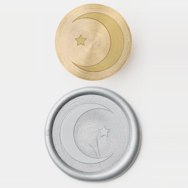 Star and Crescent Wax Seal Stamp (Stamped)