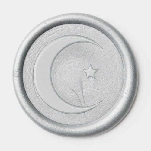 Star and Crescent Wax Seal Sticker