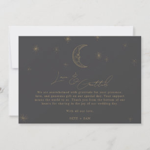 Star and Moon Celestial Wedding Photo Thank You  Card