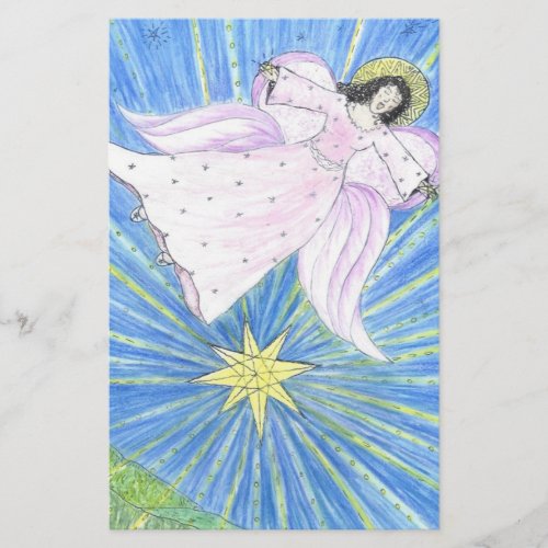 Star  Angel Stationery