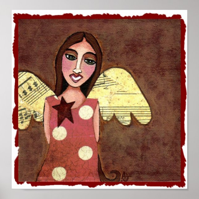 Star Angel w/ Musical Wings - print (Front)
