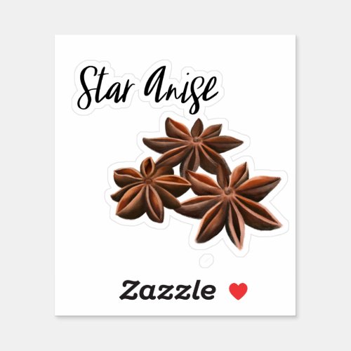 Star Anise Spice Jar Sticker