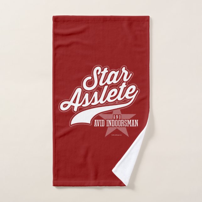 Star Asslete (Avid Indoorsman) Bath Towel Set (Hand Towel)