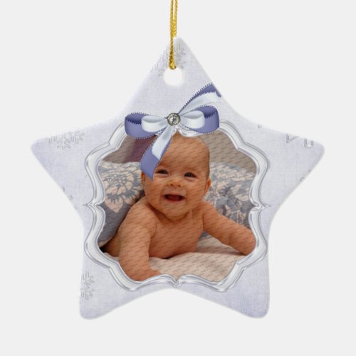star baby first Christmas photo Ornaments