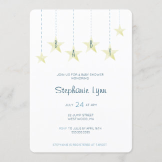 Star Baby Shower Invitation