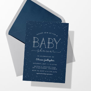 Star baby shower invitation