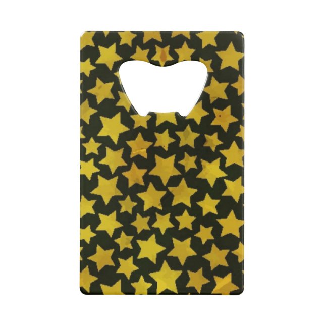 Star background credit card bottle opener (Front)