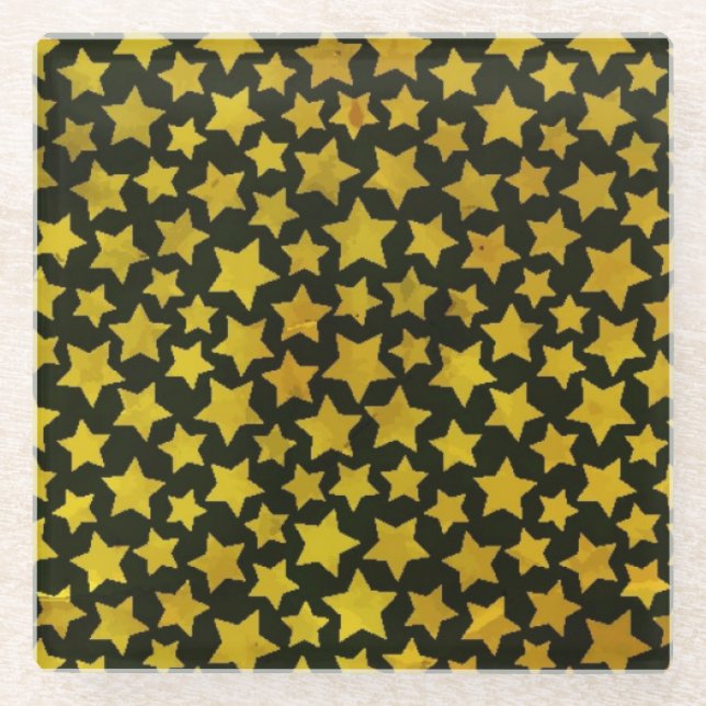 Star background glass coaster (Front)