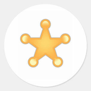Star Badge Classic Round Sticker