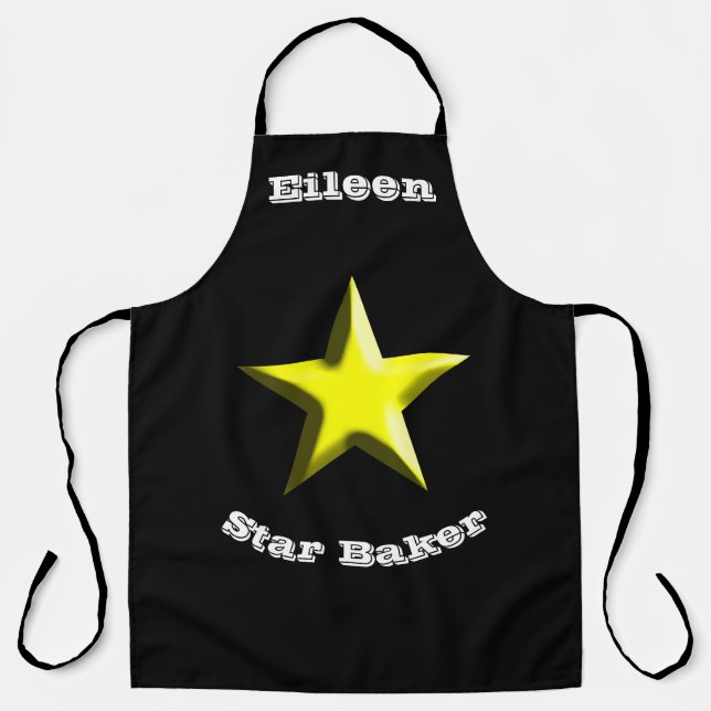 Star Baker Personalized Sheriff's Badge Apron (Front)