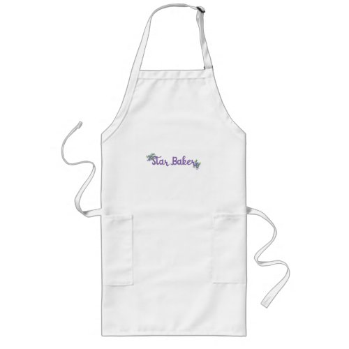 star baker with flowers long apron
