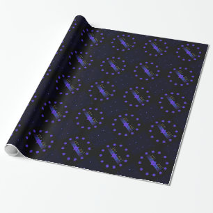 Star Bar Menorah Wrapping Paper