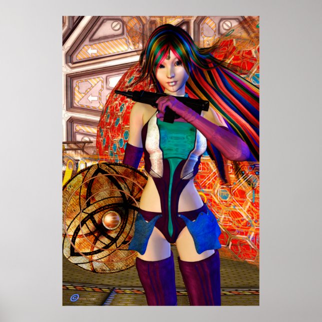 Star Beam Science Fiction Fantasy Art Poster (Front)