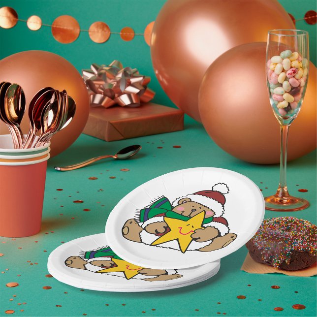 Star Bear Paper Plates (Creator Uploaded)