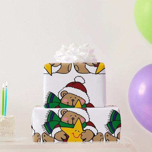 Star Bear Wrapping Paper
