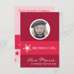 Star Birthday Girl Photo Invitation at Zazzle