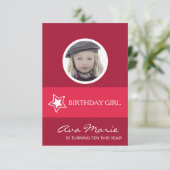 Star Birthday Girl Photo Invitation | Zazzle