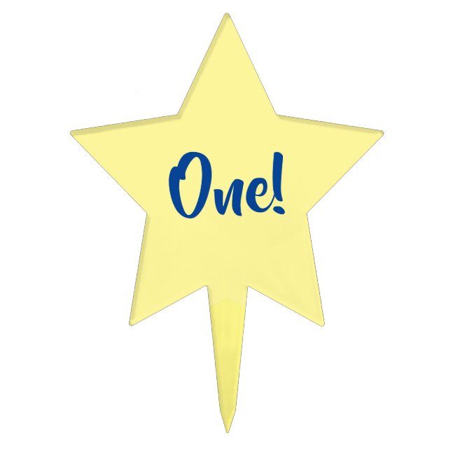 Star Birthday Party Cake Topper (Front)