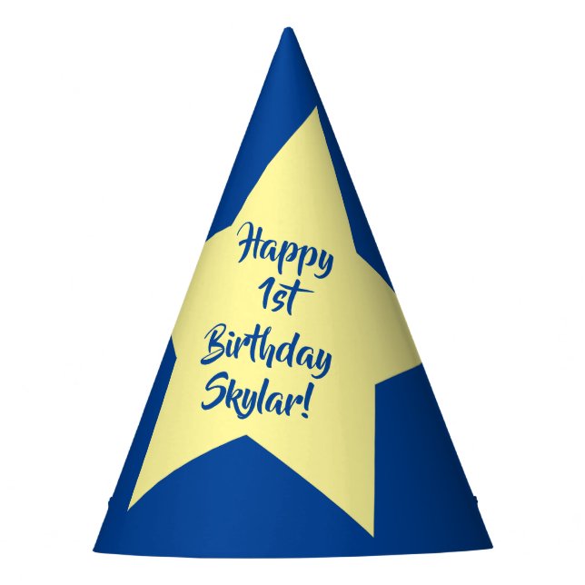 Star Birthday Party Party Hat (Front)