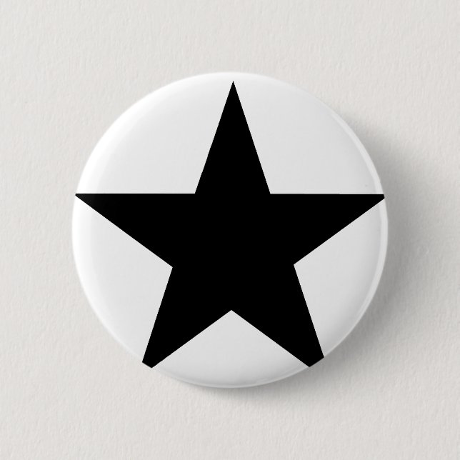 Star Black The MUSEUM Zazzle Gifts Button (Front)