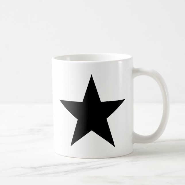 Star Black The MUSEUM Zazzle Gifts Coffee Mug (Right)