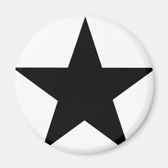 Star Black The MUSEUM Zazzle Gifts Magnet (Front)