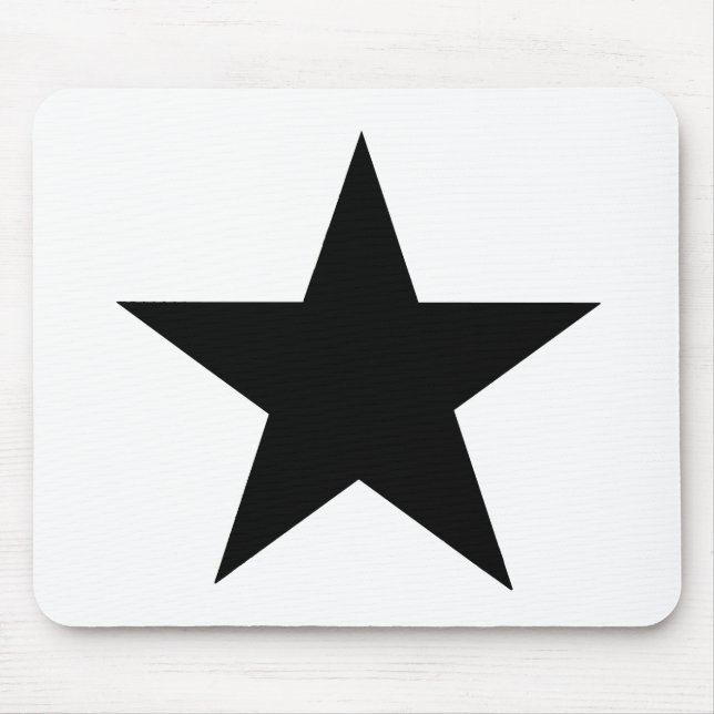 Star Black The MUSEUM Zazzle Gifts Mouse Pad (Front)