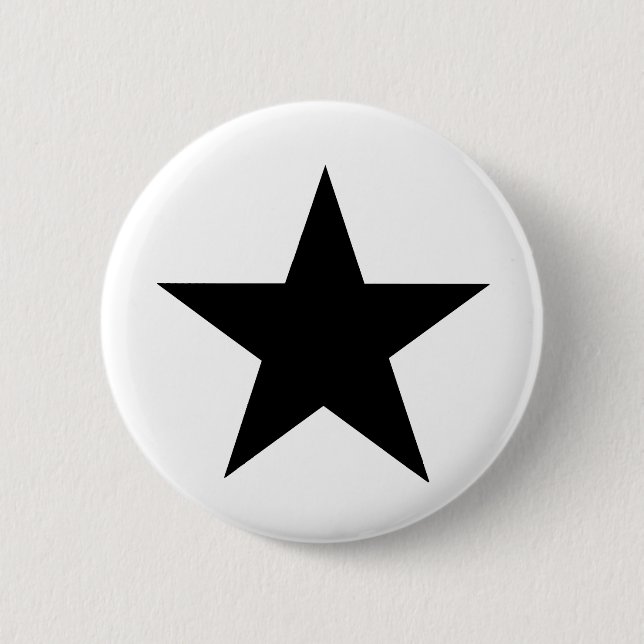 Star Black The MUSEUM Zazzle Gifts Pinback Button (Front)