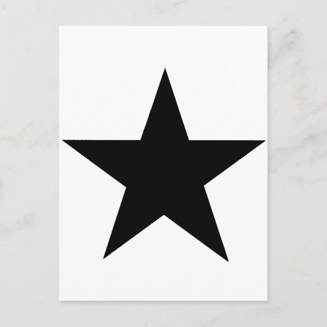 Star Black The MUSEUM Zazzle Gifts Postcard (Front)