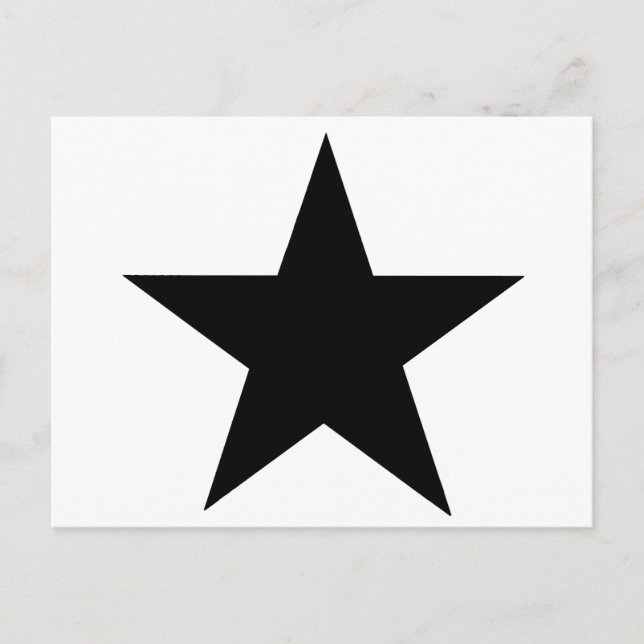 Star Black The MUSEUM Zazzle Gifts Postcard (Front)