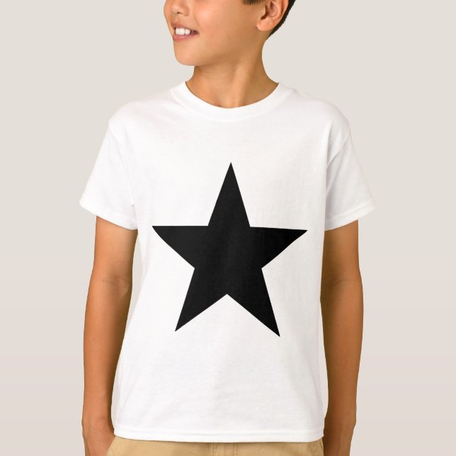 Star Black The MUSEUM Zazzle Gifts T-Shirt (Front)