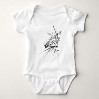 Star Black White Abstract Tribal Tattoo Art Baby Bodysuit
