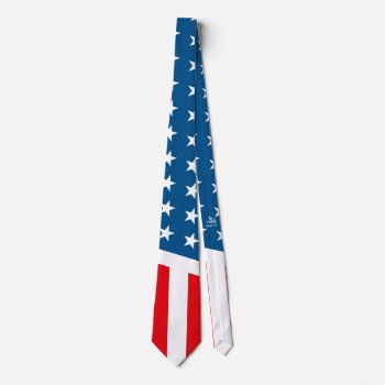 Star Blue Independence Day Patriotic Necktie by MyBindery at Zazzle