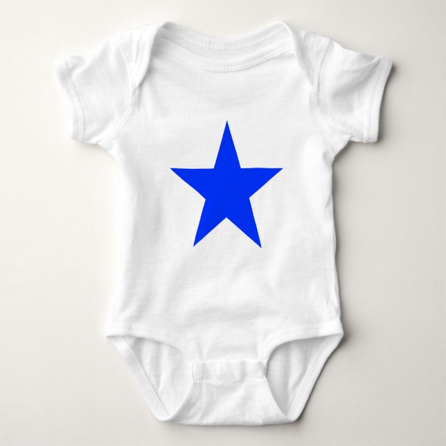 Star Blue The MUSEUM Zazzle Gifts Baby Bodysuit (Front)