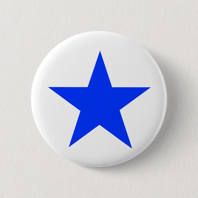 Star Blue The MUSEUM Zazzle Gifts Button (Front)