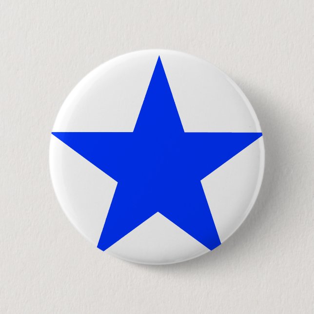 Star Blue The MUSEUM Zazzle Gifts Pinback Button (Front)