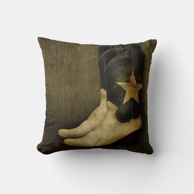 Star Boots Throw Pillow (Front)