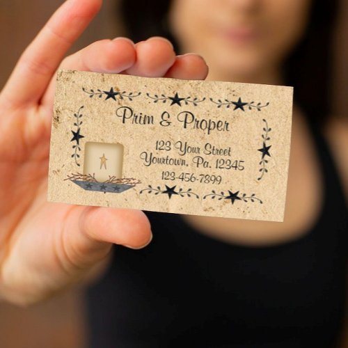 Star Border Candle Business Card
