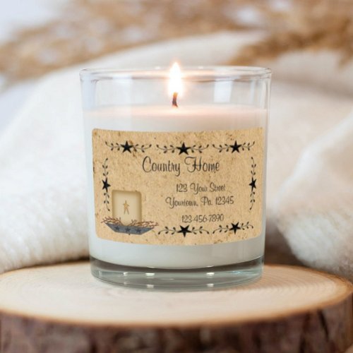 Star Border Candle Label
