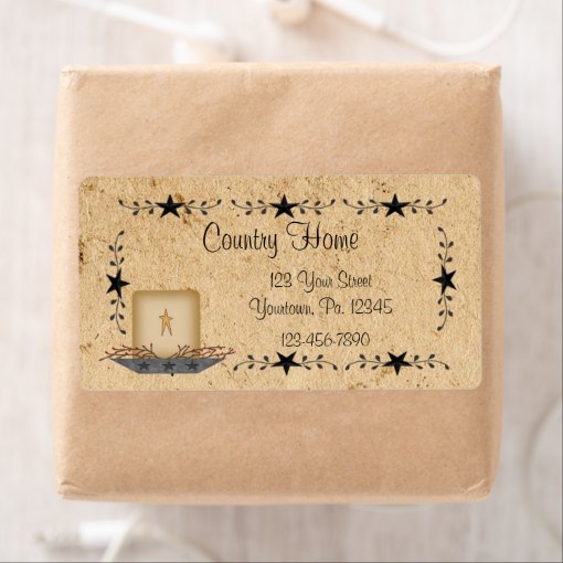 Star Border Candle Label | Zazzle
