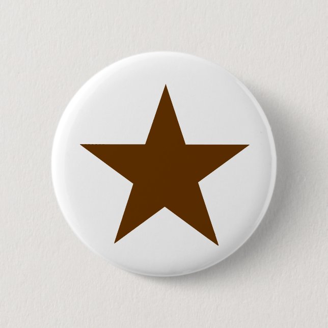 Star Brown The MUSEUM Zazzle Gifts Button (Front)