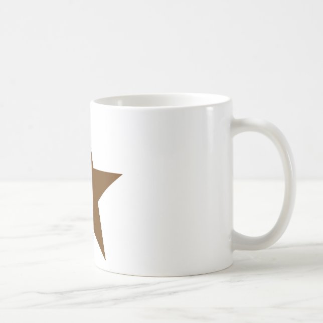 Star Brown The MUSEUM Zazzle Gifts Coffee Mug (Right)