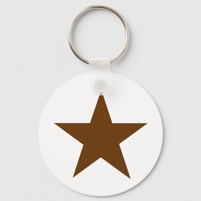 Star Brown The MUSEUM Zazzle Gifts Keychain (Front)