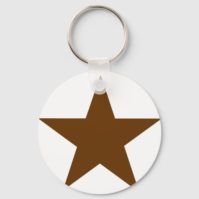 Star Brown The MUSEUM Zazzle Gifts Keychain (Front)