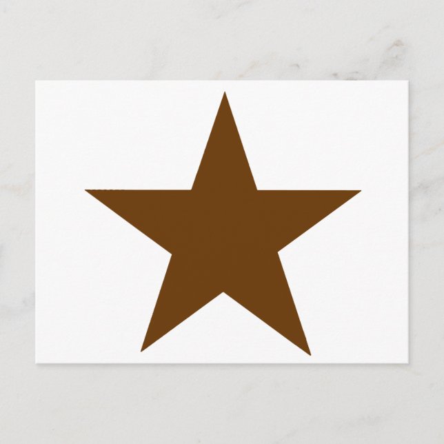 Star Brown The MUSEUM Zazzle Gifts Postcard (Front)
